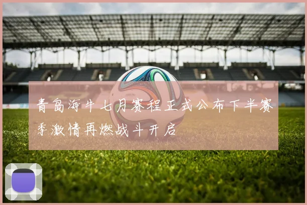 青岛海牛七月赛程正式公布下半赛季激情再燃战斗开启